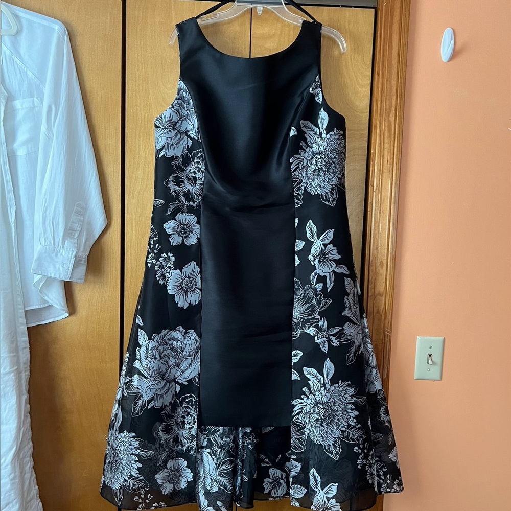 Elegant Black Floral Dress